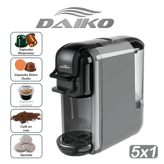 DAIKO | Machine à café multicapsules 5 en 1 Gris