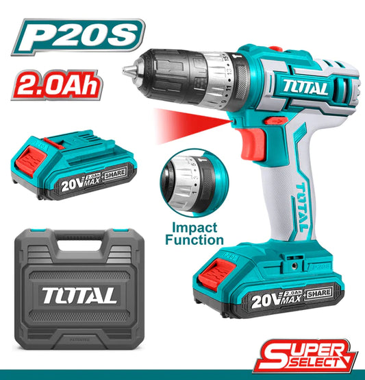 TOTAL | Perceuse 20V 2.0mAh